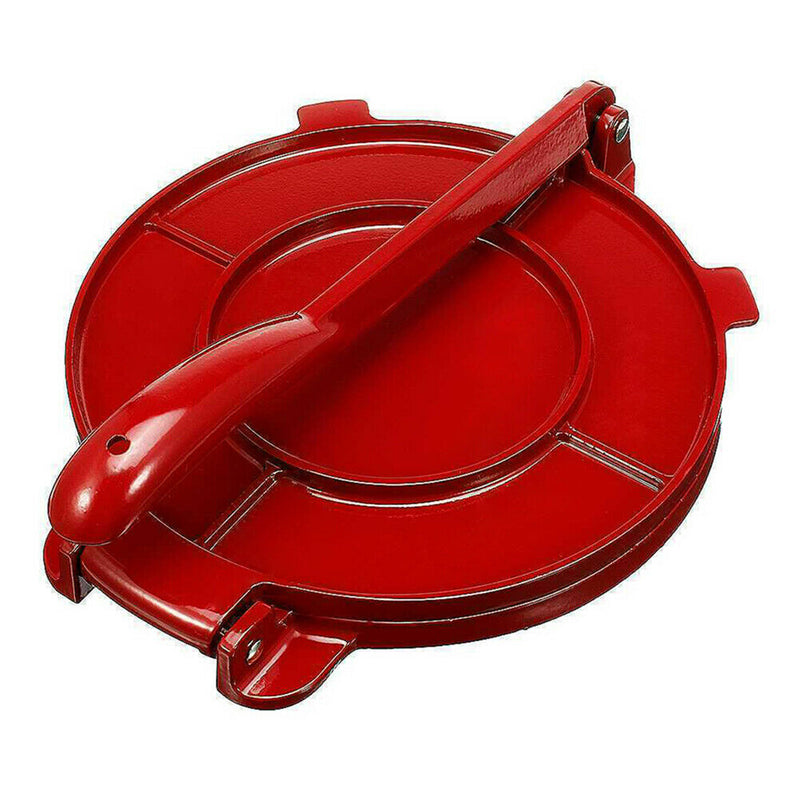 Aluminum Tortilla Press Maker Folding DIY Flour Corn Baking Gadget (Red S) A