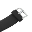 Black + White Sport Silicone Watch Band Wrist Strap with Buckle For Polar A360
