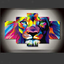 Panel Color Lion Canvas Print Wall Art Oil Painting Picture Decor Noframe S