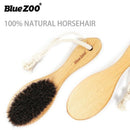 Bluezoo Men Boar Hair Bristle Beard Mustache Brush Hard Oval Wood Male Brus U7M7