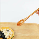 Long Spoons Wooden1 Pieces Korean Style 13 inches Natural Wood Long Handle Round