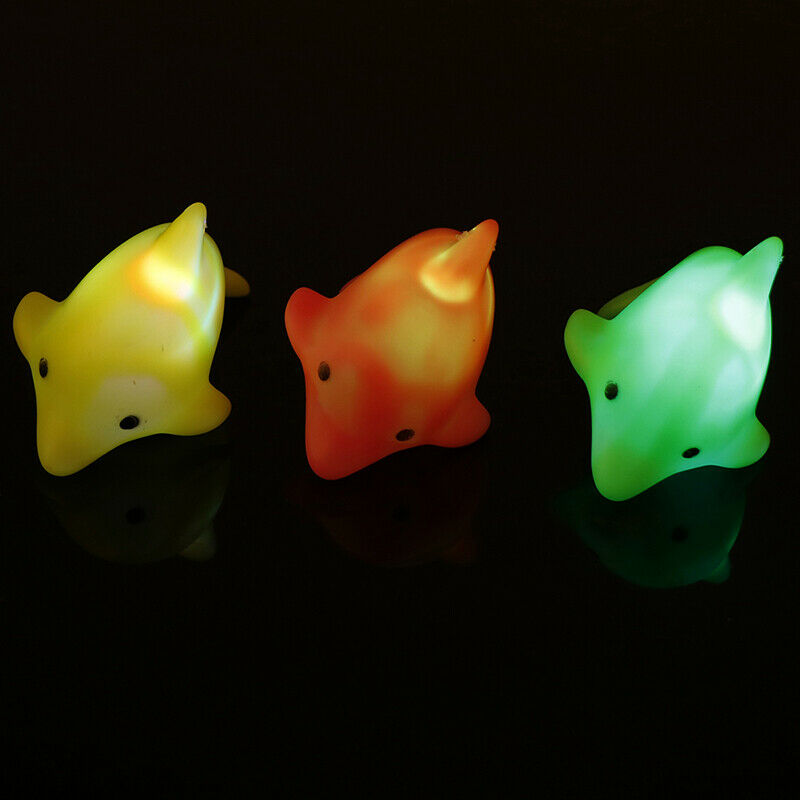 Baby Water Flashing Floating Dolphins Kids Beach Play Toys For BathroomBX