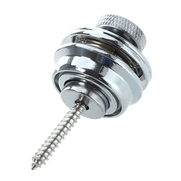 Flat Head Chrome Strap Lock for Electric Guitar