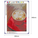 5D DIY Full Drill Diamond Painting Coffee Imagine Cross Stitch Embroidery