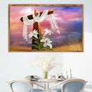 5D DIY Full Drill Diamond Painting Cross Easter Cross Stitch Embroidery Kit