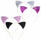 4 Pieces Glitter Cat Ear Headbands Kitty Headbands Cat Ear Hair Hoops for D X4I7