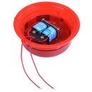 AC 220V 100mm 4 inch Dia Schools Fire Alarm Round Shape Electric Bell Red P9M7