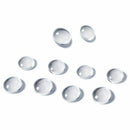 glass cabochons "round" 12 mm diameter in crystal clear - 10 pieces