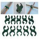 20PIECE Trellis Plant Stakes Connectors Cross Clips Garden Fixed Clamps Green