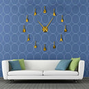 Guitar Variety Music Diy Giant Wall Clock Music Room Decoration Frameless B H3I2