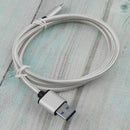USB Android Charging Cord TPE Data Sync Quick Charger Cable White+ Nylon Braided