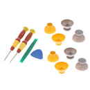 8Pcs Replacement Joystick Caps Grey+Yellow for  GameCube NGC + Tools
