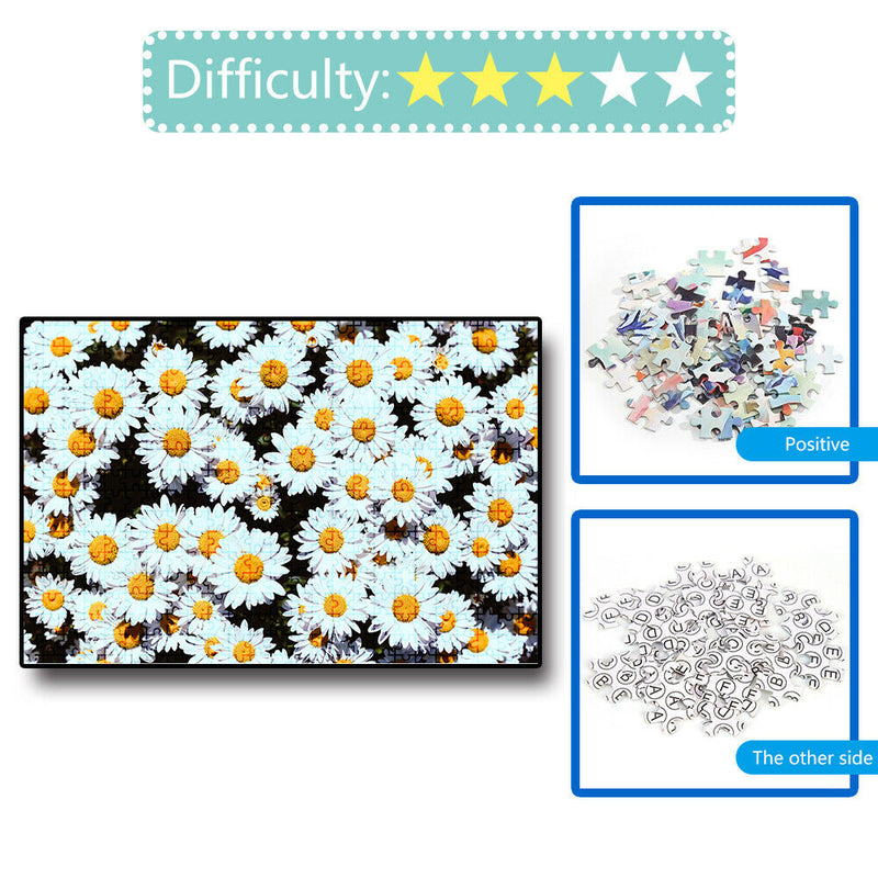 1000 Pieces Adults Kids Paper Jigsaw Puzzles Daisy Assembling Picture Kit