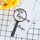 Black plastic 5X zoom Hand-held magnifying glass diameter 40MM Black plasti R8G8
