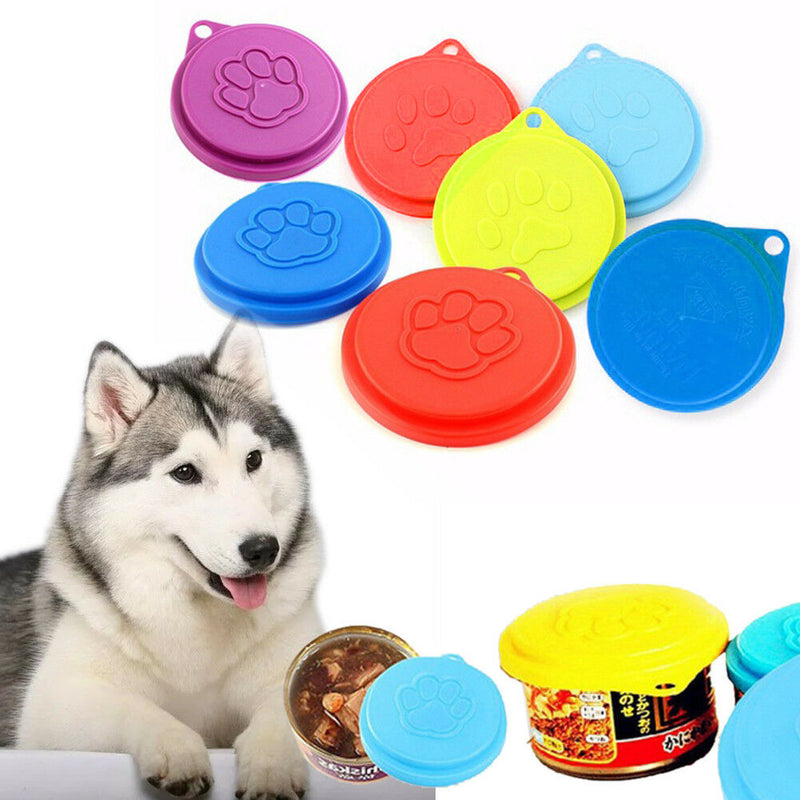 3x Tin Lids Dog Cat Food Can Sized Tins Plastic Lid Dog Covers Standards C1Z4