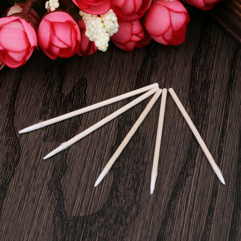 300pcs Wooden Handle Cotton Swab Makeup Applicator Medical Swabs A