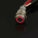 12V Red LED Metal Switch Push Button Latching Momentary 16mm S3L4