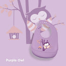 Cartoon Silicone Kids Bib Waterproof Baby Feeding Adjustable Apron (Purple) A