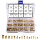 330Pcs Female Thread Knurled Nuts M2 M3 M4 M5 Brass Threaded Insert Round I V6Q9