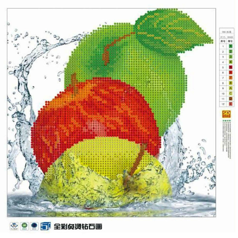Fruit 5D Diamond Painting Embroidery DIY Cross Stitch Kit Home Art Decor