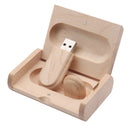 USB 2.0 Memory Stick Flash Drive U Disk Wooden with 1x Round Gaine Box 32GB