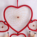 Love Heart Feather Dream Catcher Wind Chimes Wall Hanging Decor Ornaments