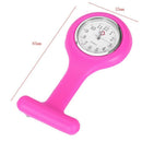 Nurses Dark Pink Gel Silicone Plastic Pocket Brooch Fob Watch New