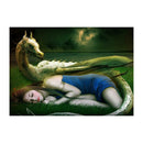 Beauty and Beast 5D DIY Full Drill Round Diamond Painting Embroidery Decor