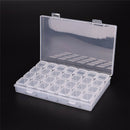 Clear Plastic 28 Slots Nail Art Tools Jewelry Storage Box Case Organizer Bead TO