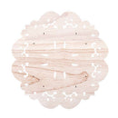 Rubber Wood Carved Round Applique Furniture Natural Unpainted For Home Deco S2V8