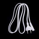 White 1.5m EU European 2-Prong Port AC Power Cord Cable For Router LCD TV M&O