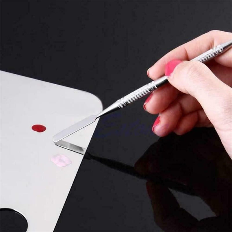 Cosmetic Make up Stainless Steel Mixing Spatula Tool Nails Sale~ For Palett C7M6