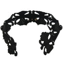 Gothic punk style rivet Lolita tiara black lace forehead headband Halloween