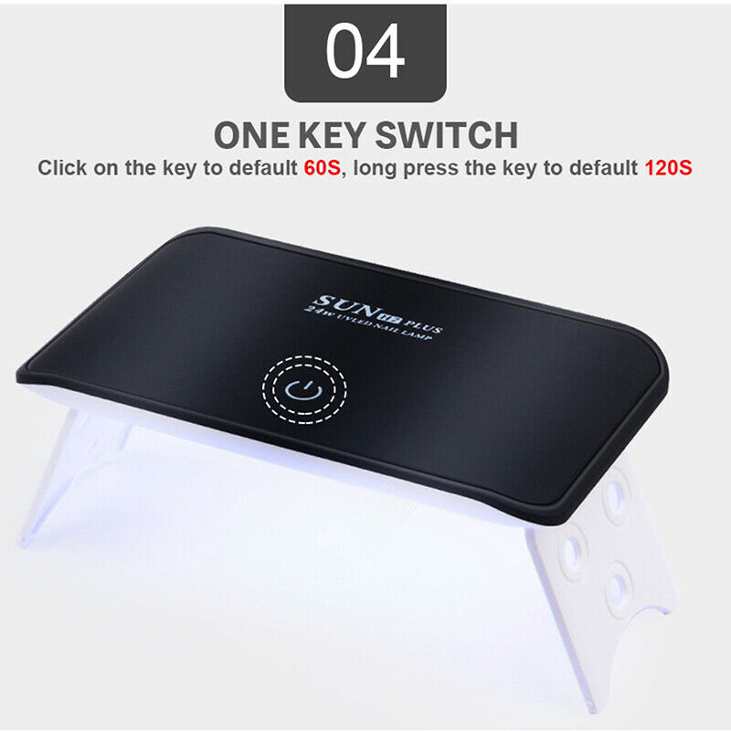 24W Nail Dryer LED UV Lamp Micro USB Gel Varnish Curing Machine For Home UsSEAU