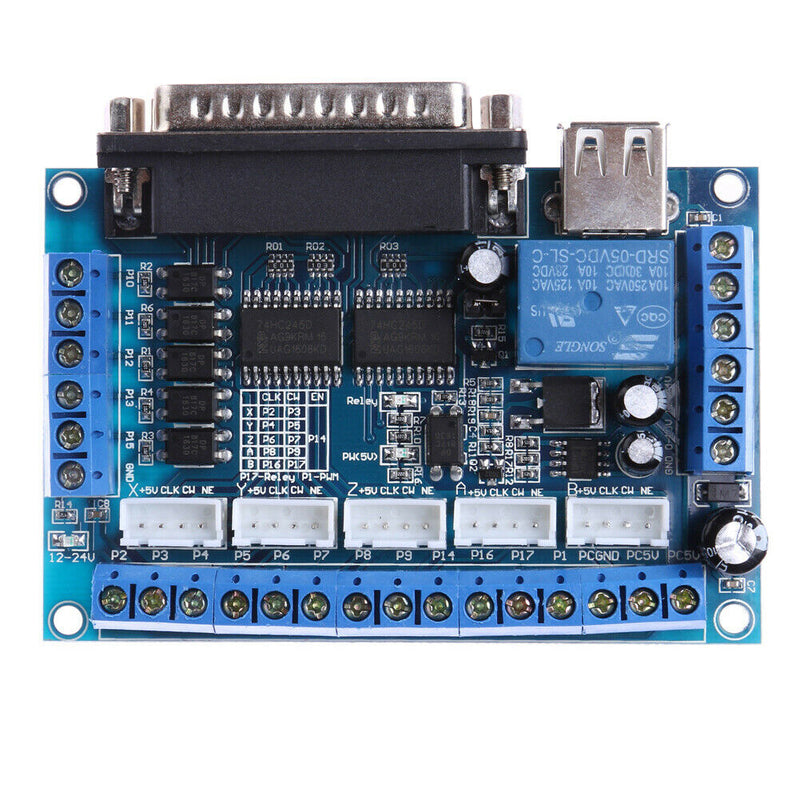 Mach3 CNC Stepping Motor Driver Interface Adapter Breakout Board +USB Cable