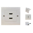 HDMI Twin Dual Faceplate Face Plate Wall Socket 2 Port - for INTEGRATED CAB