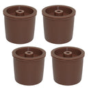 4x Stainless Steel Filters Refillable Coffee Capsules Pod Cup For Illy Brown