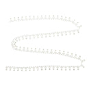 1 Yard White Diamante Trim Crystal Rhinestone Applique Chain Sew On Trimming