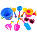 9x Sand Toys Bucket Shovel Rake Watering Can Sunglasses Tools Beach Toys
