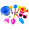 9x Sand Toys Bucket Shovel Rake Watering Can Sunglasses Tools Beach Toys