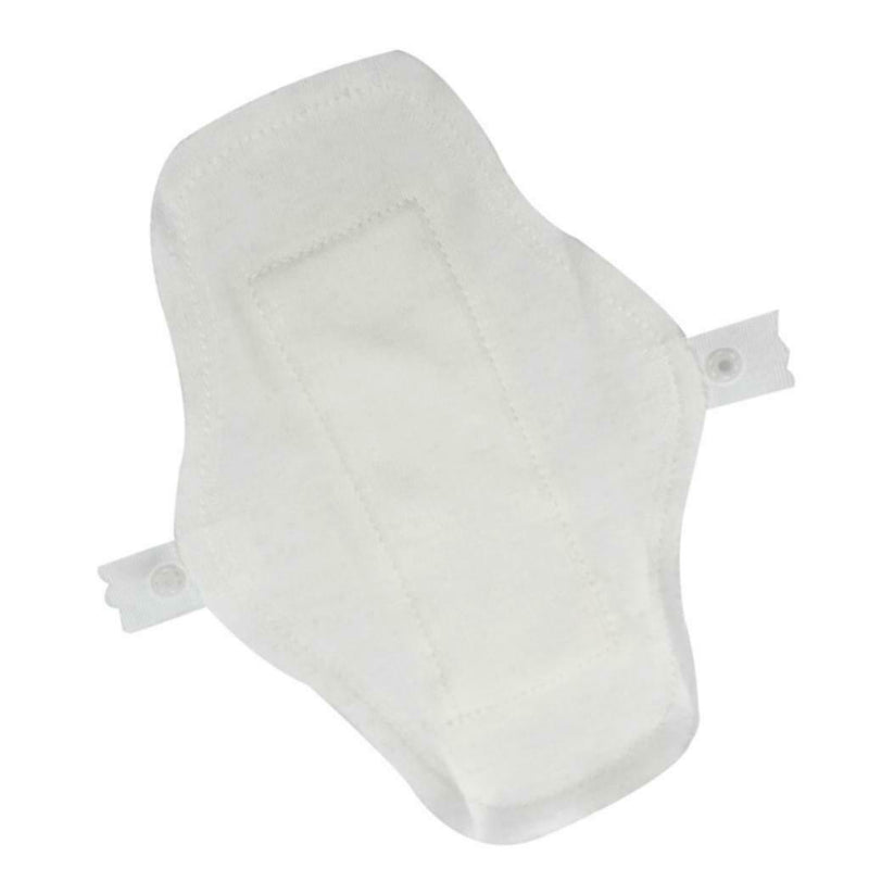 White Thin Reusable Menstrual Cloth Sanitary Pads Napkin for Women Girl 18cm