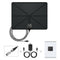 Flat Indoor Digital TV Antenna 50 Mile Range Signal Booster Amplifier H NDN
