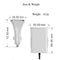 Dual USB Cigarette Socket Lighter Car Charger with 2 Ports USB Adapter White