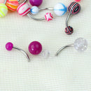 Fashion 50 Pcs Ball Belly Button Jewelry Ring Navel Rings Bar Gift