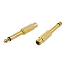 Fasdga 5pcs 6.35mm 1/4inch Male Mono Plug To RCA Female Jack Audio Adapter  G2B5