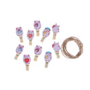 10pcs pig Wooden Clothe Photo Paper Peg Clothespin Craft Clips LJ