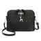 Shell Shoulder Handbag Women Shining Sequins PU Leather Messenger Bag/Black