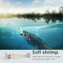 10pcs/bag Luminous Soft Shrimps Fishing Lures Artificial Baits Silica Gel