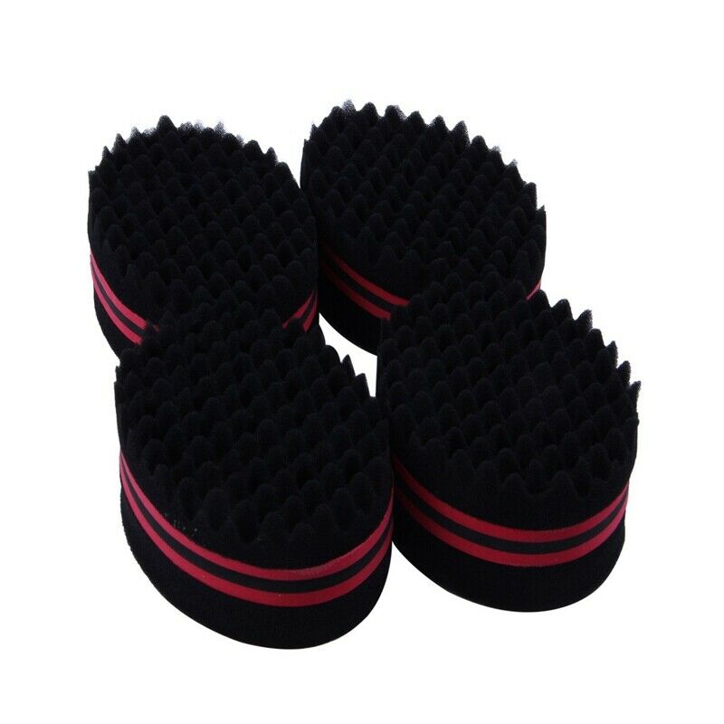 Set of 4 Hair Brush Sponge Twist Wave Barber Tool For Dreads Afro Locs Twis R7D1