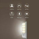 12LED USB Rechargeable Motion Induction Sensor Closet Nightlight Lamp 3 Lig